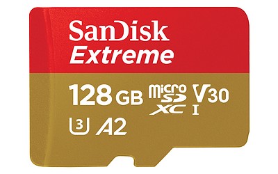 SanDisk MicroSD 128 GB Extreme UHS-I + SD Adapter