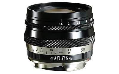 Voigtländer Heliar 50/1,5 Classic VM schwarz-messing Leica M-Mount