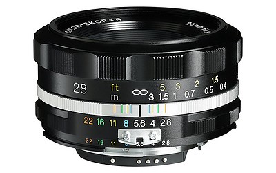 Voigtländer Color-Skopar 28/2,8 SLII-S asphärisch schwarz Nikon AI-S-Mount
 (CPU)