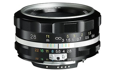 Voigtländer Color-Skopar 28/2,8 SLII-S asphärisch schwarz-silber Nikon AI-S-Mount (CPU)