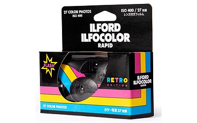 Ilford Rapid 400/27 schwarz Einwegkamera mit Blitz