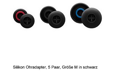 Sennheiser Silicone Ear Adapter M=schw. 5 Paar Silikon-Ohradapter in Größe M