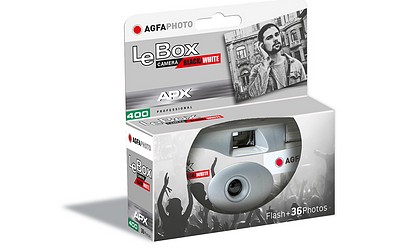 Agfa Einwegkamera LeBox black/white Flash 400 36 Aufnahmen