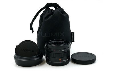 Gebraucht, Lumix G 15/1,7 Leica DG schwarz