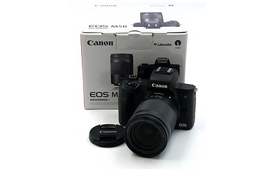 Gebraucht, Canon EOS M50 + 18-150 IS STM schwarz