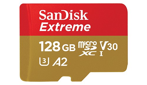 SanDisk MicroSD 128 GB Extreme UHS-I + SD Adapter - 1