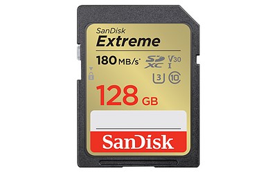 SanDisk 128 GB SDXC Extreme 180MB/s V30 UHS-I
