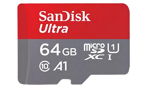SanDisk MicroSD 64 GB + SD Adapter 140MB/s