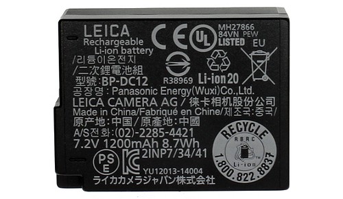 Leica Akku BP-DC 12 (Leica Q Typ 116) - 1