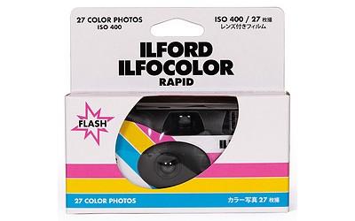 Ilford Rapid 400/27 weiß Einwegkamera mit Blitz