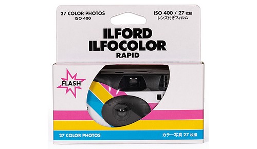 Ilford Rapid 400/27 weiß Einwegkamera mit Blitz - 1