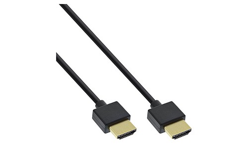InLine HDMI-A auf HDMI-A superslim Kabel 1,80 schwarz, High Speed Ethernet - 1