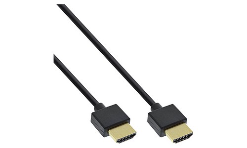 InLine HDMI-A auf HDMI-A superslim Kabel 1,80 schwarz, High Speed Ethernet