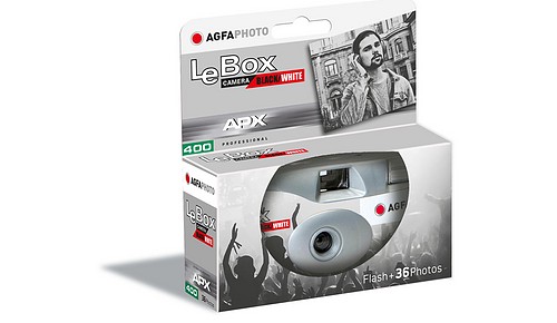 Agfa Einwegkamera LeBox black/white Flash 400 36 Aufnahmen - 1