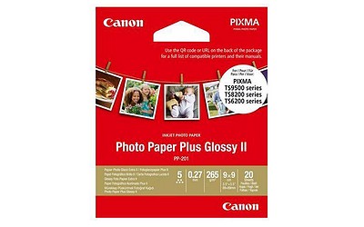 Canon Fotopapier PP-201 8,9x8,9 cm PlusII 20 Blatt 265g/m²