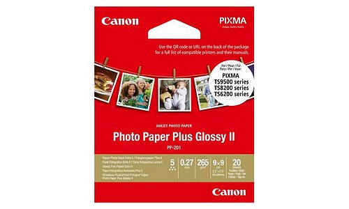 Canon Fotopapier PP-201 8,9x8,9 cm PlusII 20 Blatt 265g/m²