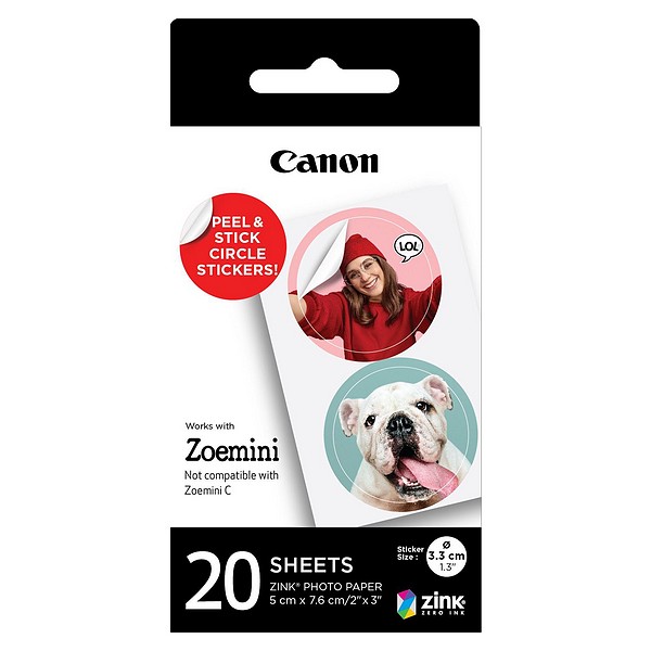 Canon ZP-2030-2C-20 ZINK Circle Sticker