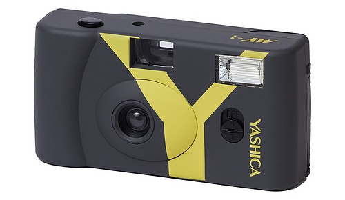 Yashica MF-1 gelb, analoge KB-Kamera reusable inkl. Film (Color 400-24)+Batt. - 1