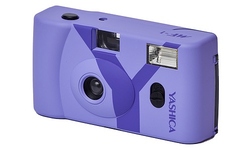 Yashica MF-1 lavendel, analoge KB-Kamera reusable inkl. Film (Color 400-24)+Batt.