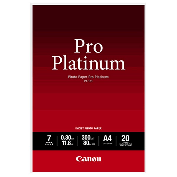 Canon Platinum A4 Fotopapier 20 Blatt 300g/m² glo