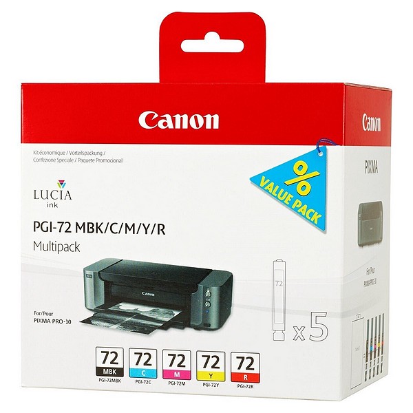 Canon PGI-72 MBK/C/M/Y/R Multipack Tinte