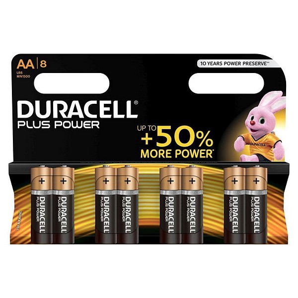 Duracell Batterie Plus 50 Power Mignon 8er-Pack