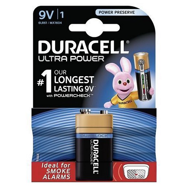 Duracell Batterie Ultra 100 Power 9V Block