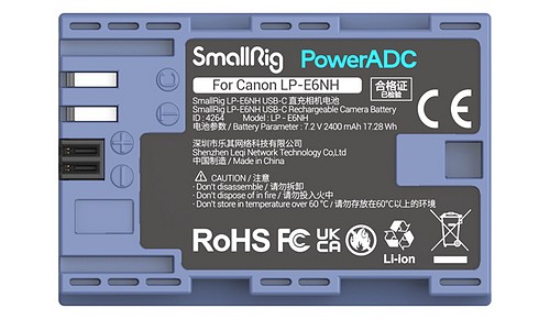 SmallRig 4264 LP-E6NH USB-C (Canon) Akku - 1