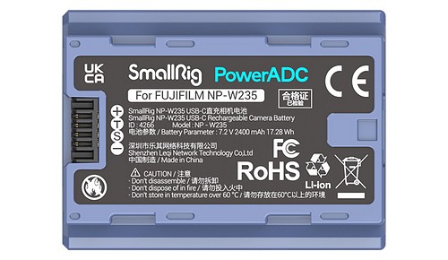 SmallRig 4266 NP-W235 USB-C (FUJIFILM) Akku - 1