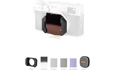 NiSi Fujifilm X100 Serie Professional Kit (Halter, Medium GND8, Polfilter, Nachtfilter, ND8, Tasche)