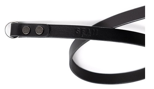 Seam Strap, Kameragurt, Premium Leder, 2 Nieten, 90 cm, schwarz - 1