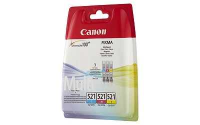 Canon CLI-521 Multipack Tinte cyan/magenta/gelb