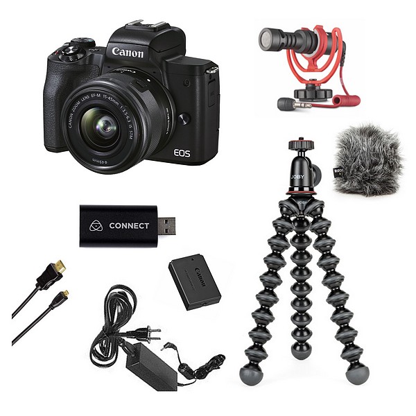 Canon EOS M50 II + 15-45 IS STM + Live Stream Kit